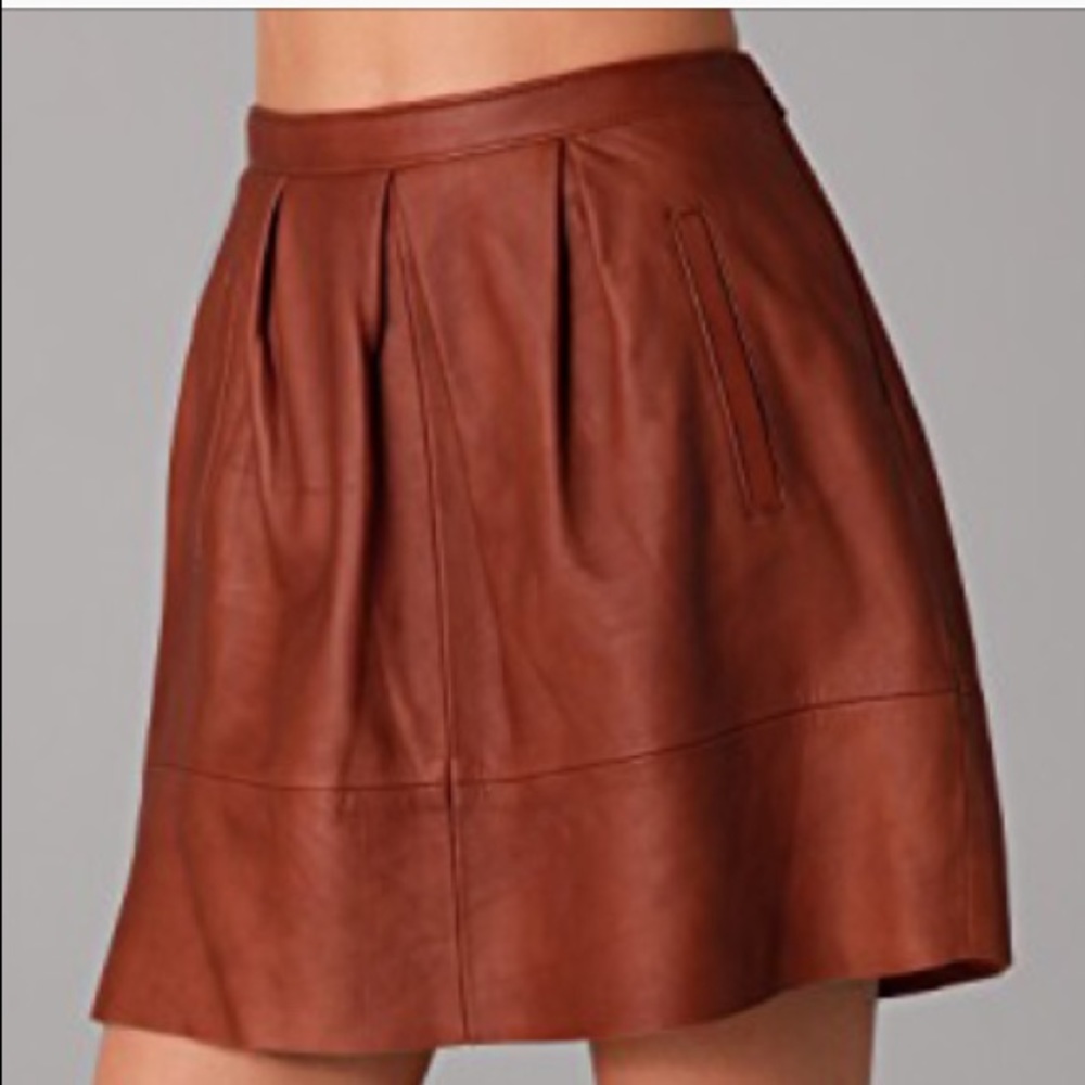 Madewell leather belltoll skirt
